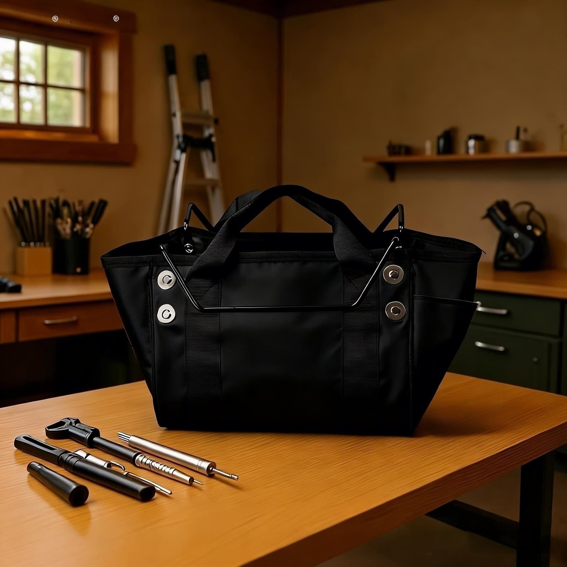 Factory foreign trade thickened portable ladder storage tool bag maintenance worker hardware herringbone ladder bag high-altitude storage bag