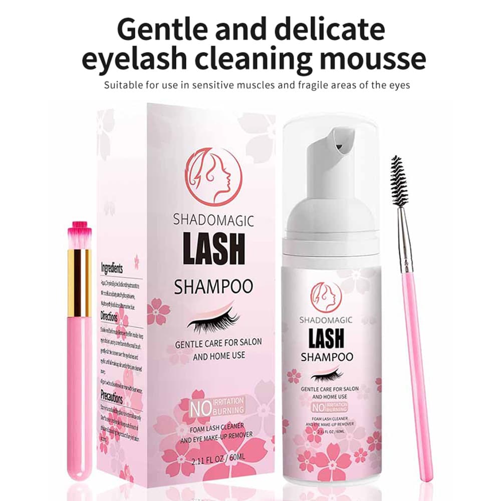 Cross-border beauty eyelashes eye bubble cleaning liquid lash shampoo gentle grafting eyelash care cleanser mousse