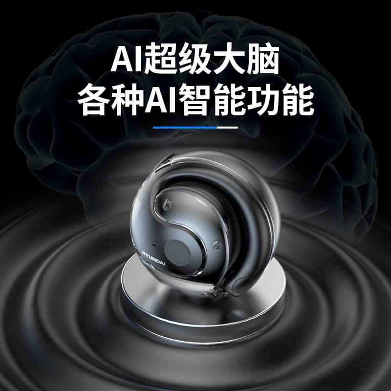 Modern HY-T26pro Reading and Writing Intelligent Translation Headset Wireless Bluetooth Multi-language Translation Headset Ear-hanging