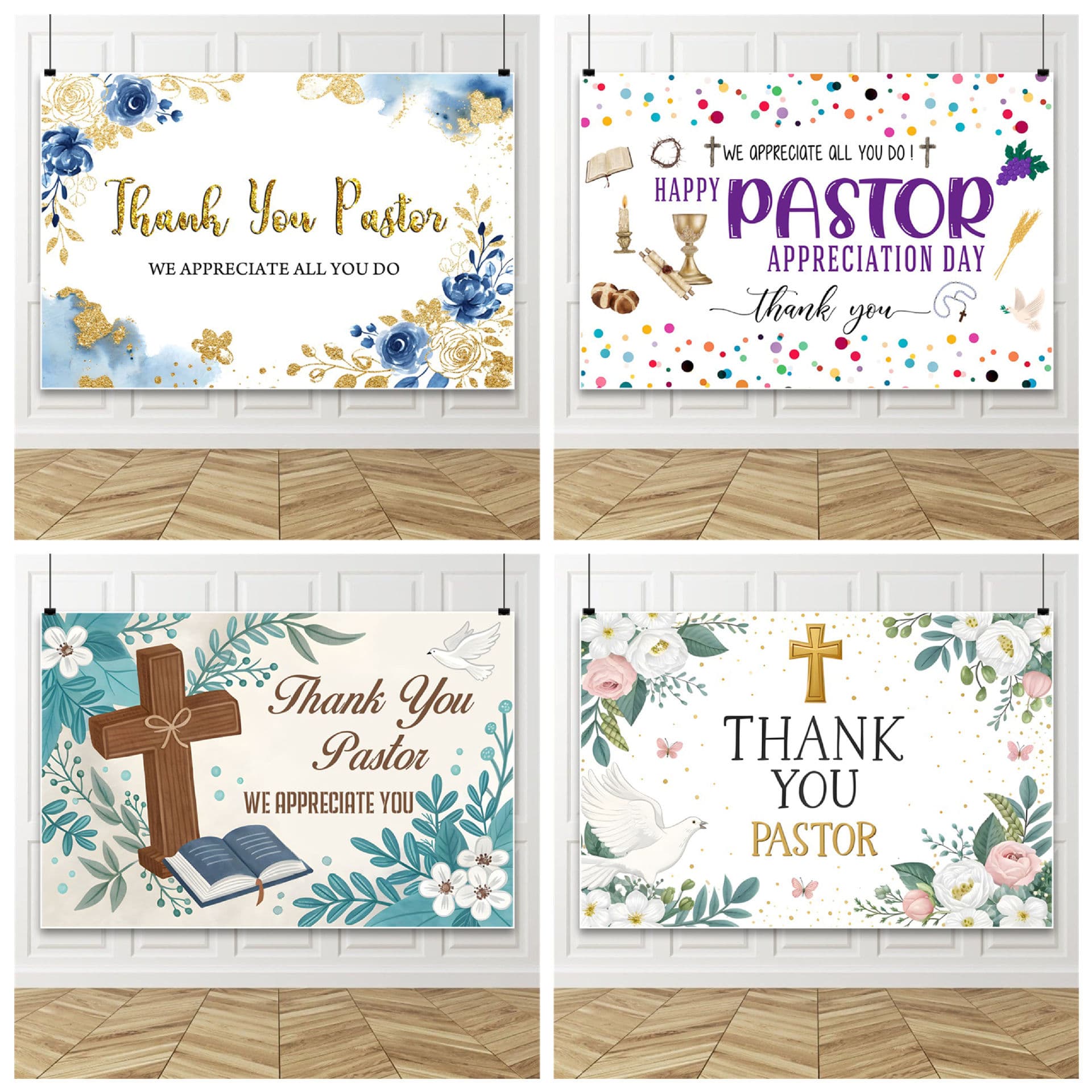 Amazon New Banner Thank You Pastor Anniversary Thanksgiving Month Party Decoration Foreign Trade Cross-border Photography Background Cloth