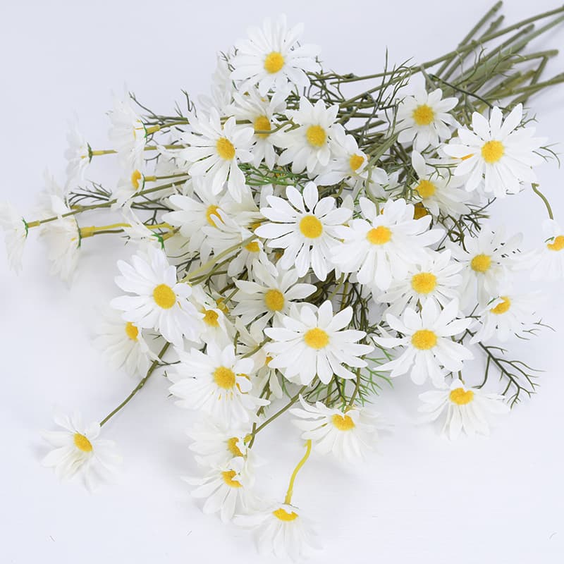5-Head Artificial Dutch Chrysanthemum Mini Daisy, Artificial Persian Chrysanthemum Home Photography Decoration Chamomile Artificial Flower Fake Flower