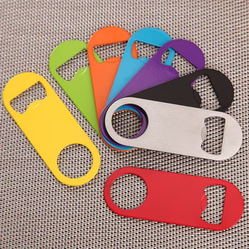 Stainless Steel Colorful Bottle Opener Portable Beer Opener Keychain Creative Can Opener Multi-Function Tool
