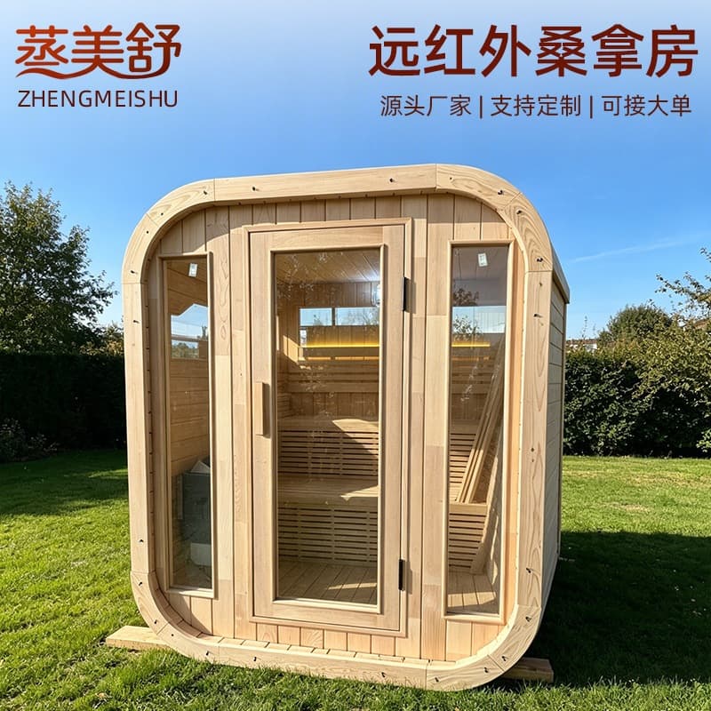 Large steam room hemlock wood large space sweat house hotel B&B exclusively for manufacturer sauna foot bath outdoor
