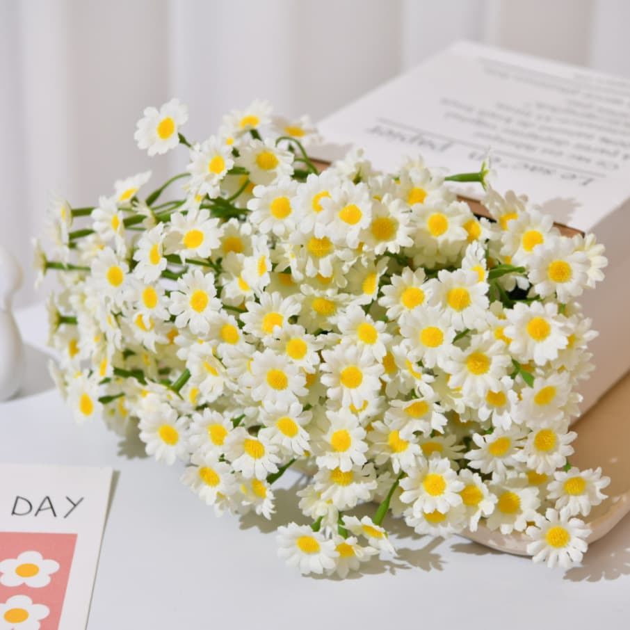 Daisy Bouquet Artificial Flowers Amazon European Style Living Room Dining Table Decoration Chamomile Dried Flower Bouquet Fake Flowers