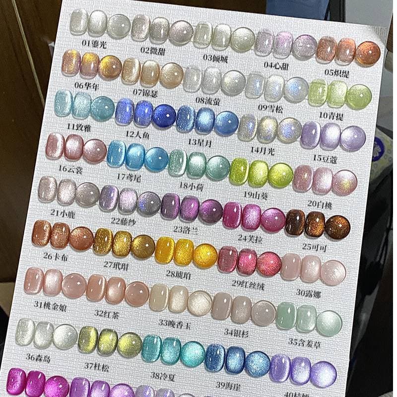 Milk Tea Crystal Cat Eye Gel Polish 2026 New Arrival Sparkling Bright White Nail Polish Rose Red Cat Eye Nail Polish 5ml Bottle