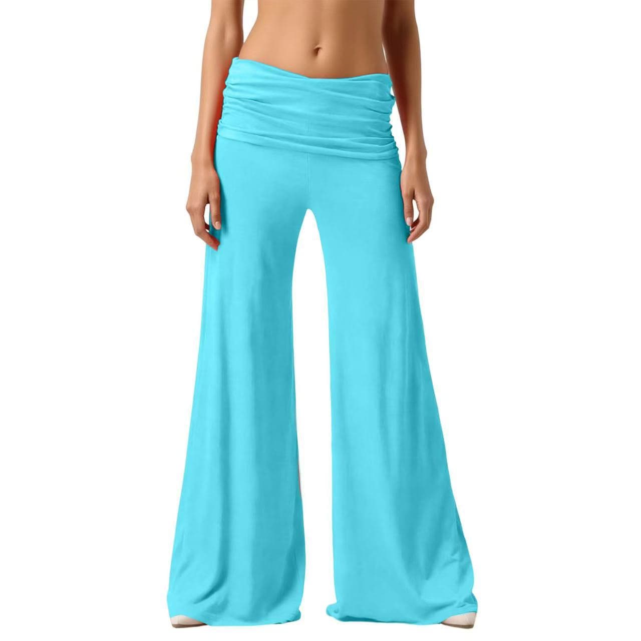 Trendy Women's Slim Fit, Wide Leg / Comfortable, Summer Pleated Yoga, Dance Wear