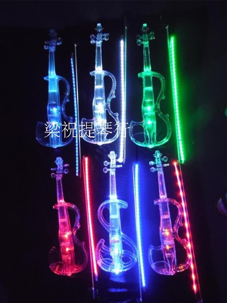 Clear Blue Bluetooth Electric Violin for Performance, Exam, and Celebration