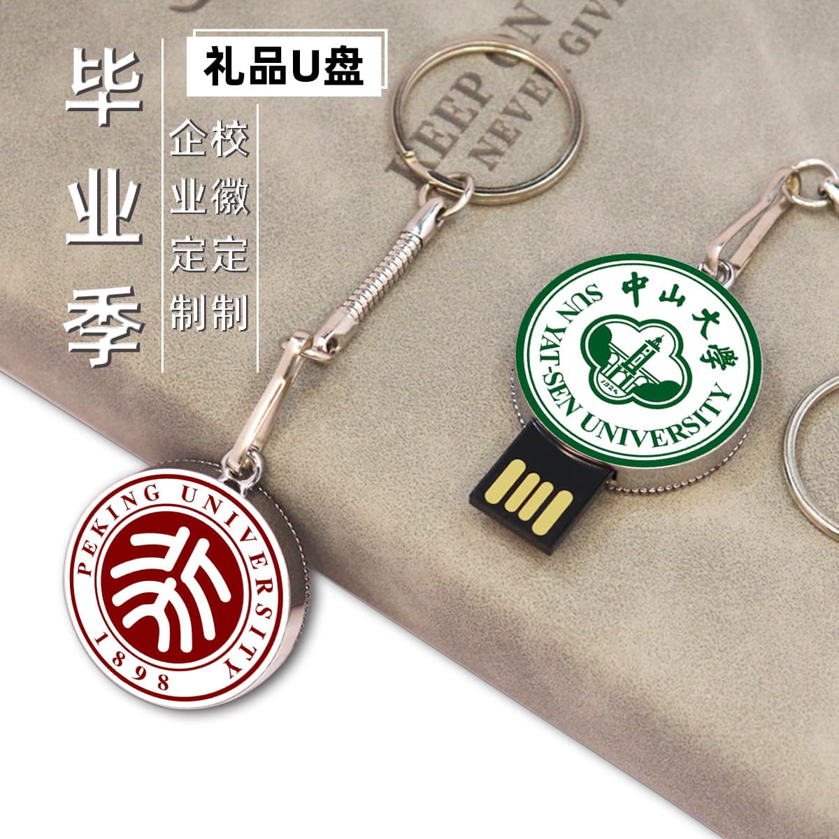 Custom Metal USB Flash Drive Large Capacity 64GB 128GB 256GB Type-C USB Drive for Phone TV Computer Gift USB