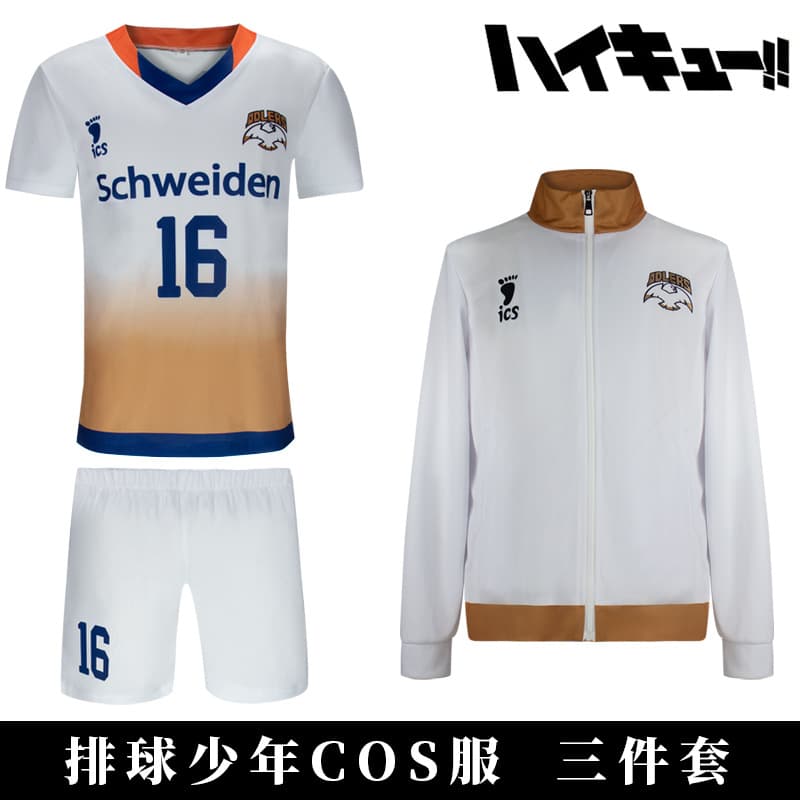 Haikyuu!! Cosplay Costume 3-Piece Set, Popular Anime AD Club Team Uniform Student Sportswear New Set