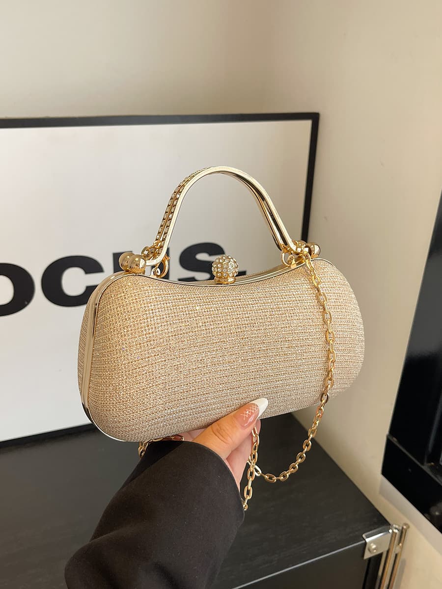 Women's Handbag 2025 New Style, Fashionable Evening Banquet Bag, Elegant Socialite Chic Style Bag with High-End Chain Shoulder Strap