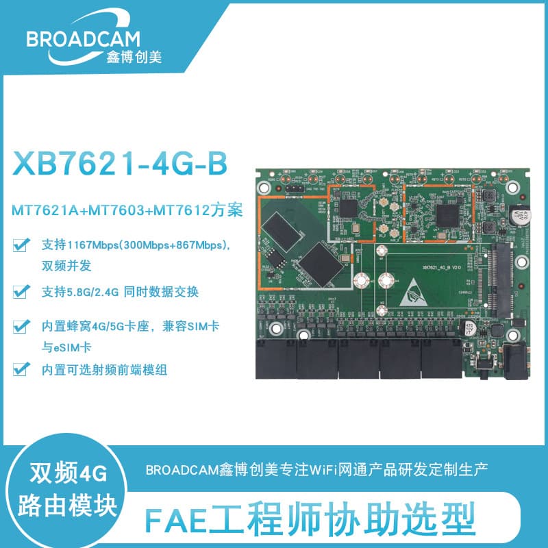 11AC Dual-Band 4G Router Module Dual-Band Desktop Wireless Router Supports 2.4G 5.8G Dual-Band Cellular 4G 5G