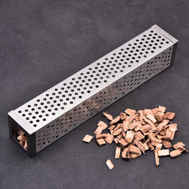 Cross-border spot stainless steel barbecue smoker tube, square shape, suitable for outdoor BBQ and smoking.