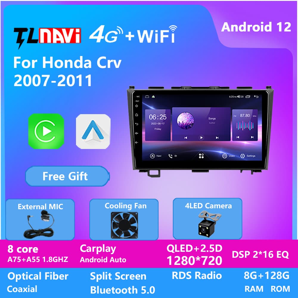 Cross-border Supply Android Large Screen All-Network Navigation Unit for Honda CRV 2007-2011