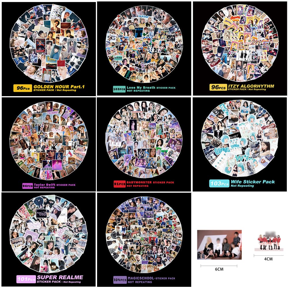 Korean star Big Head stickers TW G-IDLE IVE SK graffiti stickers GOT7 ATEEZ decorative stickers diy