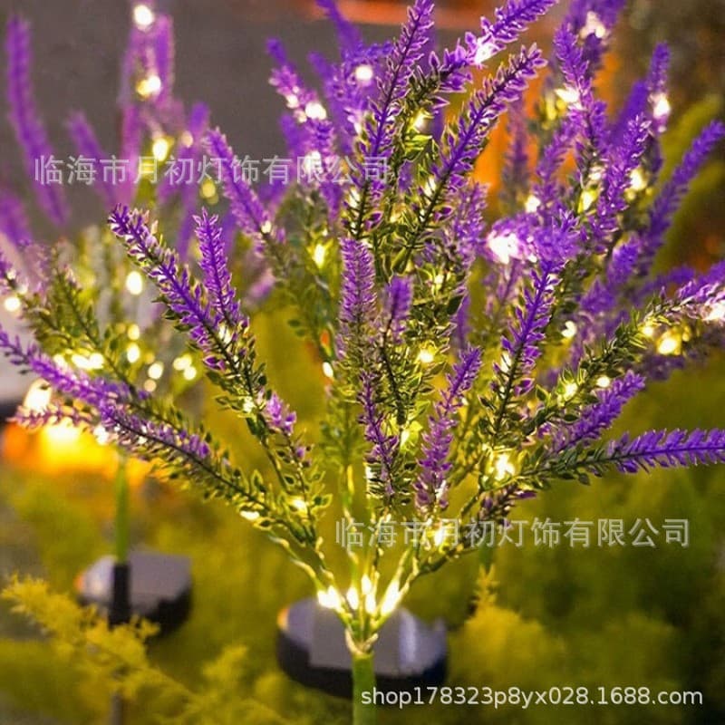 Wholesale Solar Lavender Outdoor Courtyard Decorative Light LED Lawn Garden Landscape Festive Atmosphere Decorative Light
