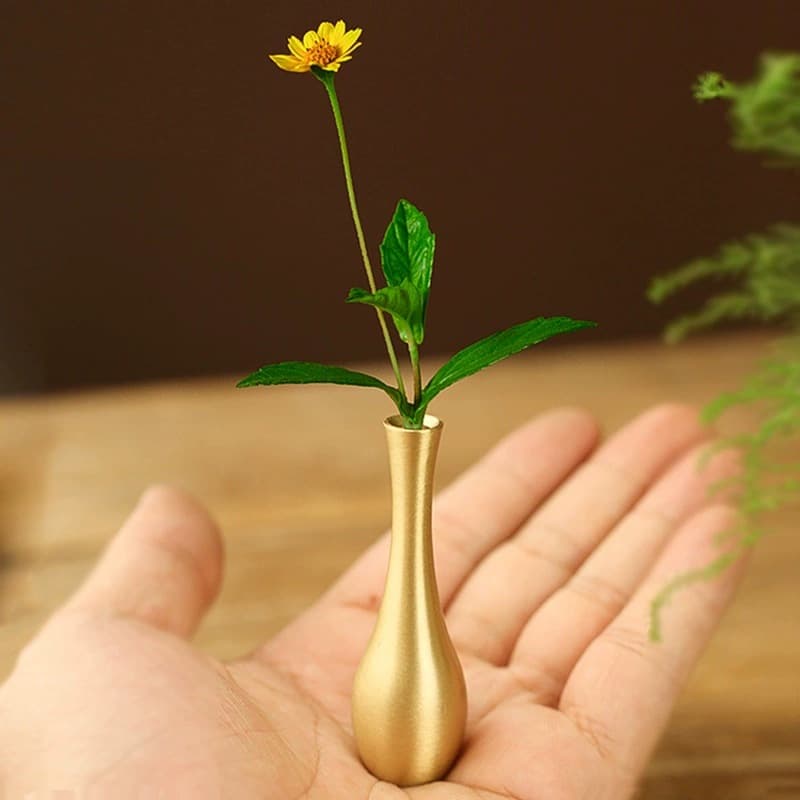 Willow Branch Pure Vase, Jade Pure Vase, Willow Branch Accessories, Vase, Alloy, Guanyin Bodhisattva Supplies, Tea Ceremony Flower Insert, Small Decoration