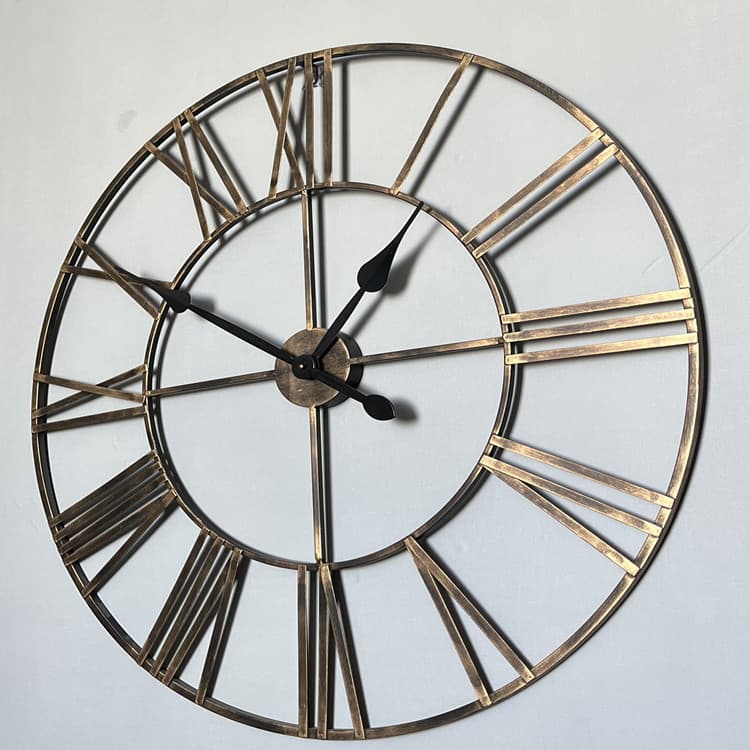 Nordic Minimalist Creative Fashion Living Room American Modern Loft Cafe Iron Art Large Wall Clock