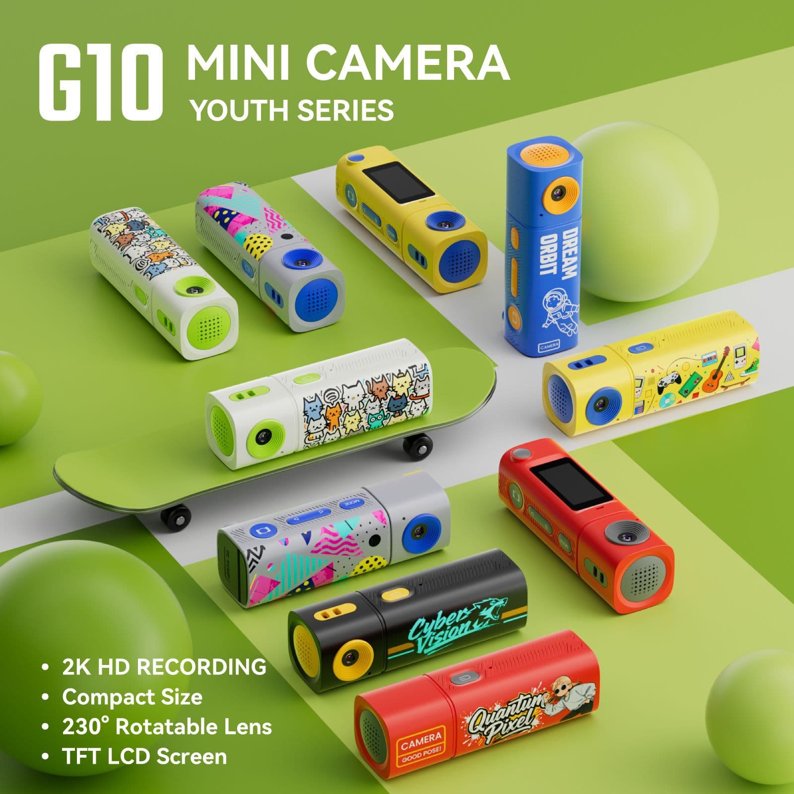 G10 Lipstick Thumb Mini Camera Student Outdoor Sports Camera Photo Video Yoke Action Camera