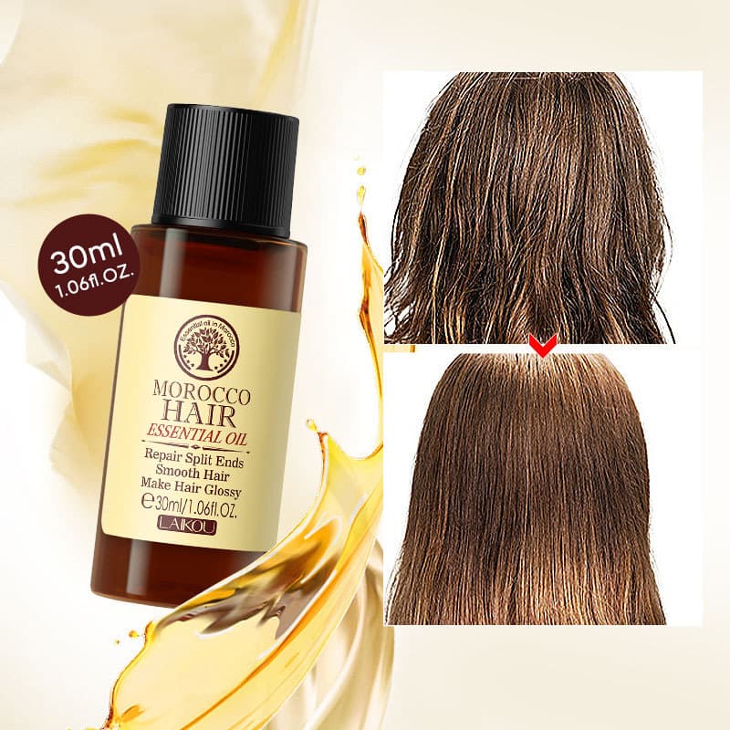 Lakou Hair Oil 30ml Smooth Frizz And Split Ends Strengthen Hair Quality Glossy Finish Suitable for All Hair Types Chinese Brand