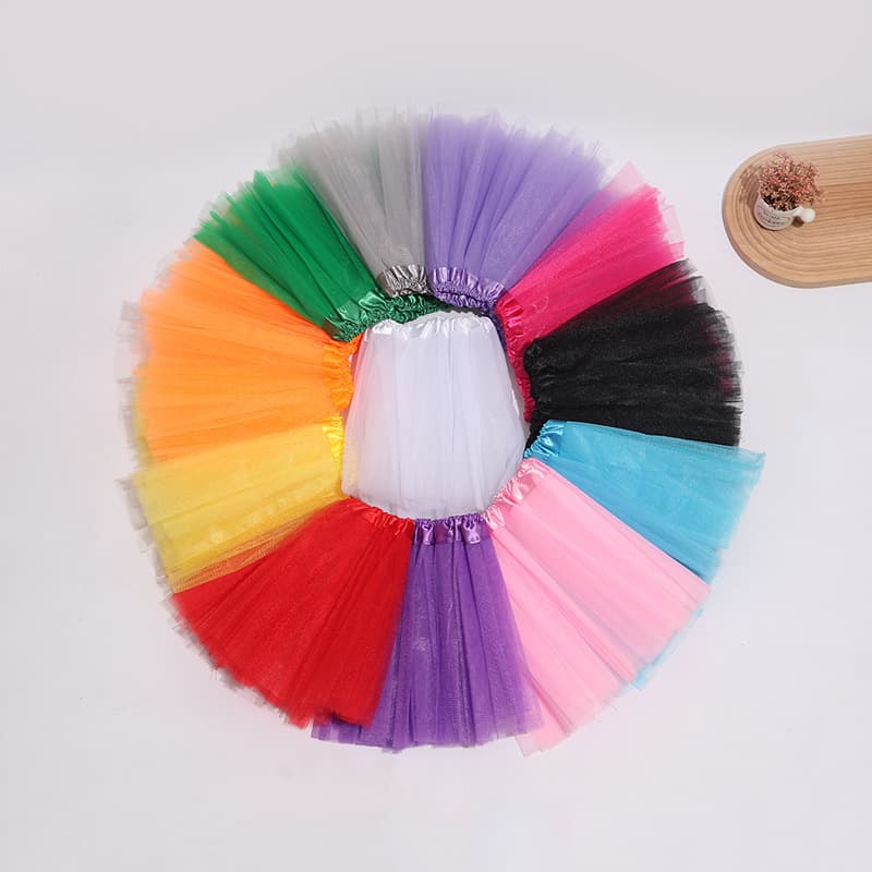 Children's three-layer six-piece mesh half skirt puff skirt, performance costume, AliExpress, Amazon, wholesale.
