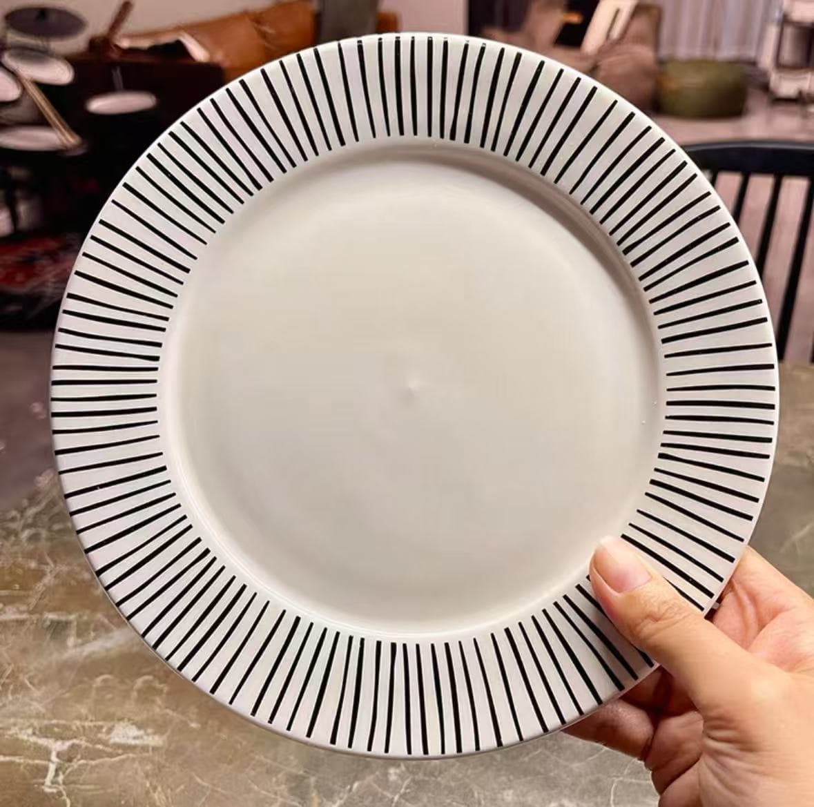 Nordic Ins-style Ceramic Bowl Household Plate Dish Tableware Set Modern Minimalist Polka Dot Factory Wholesale Rice Bowl