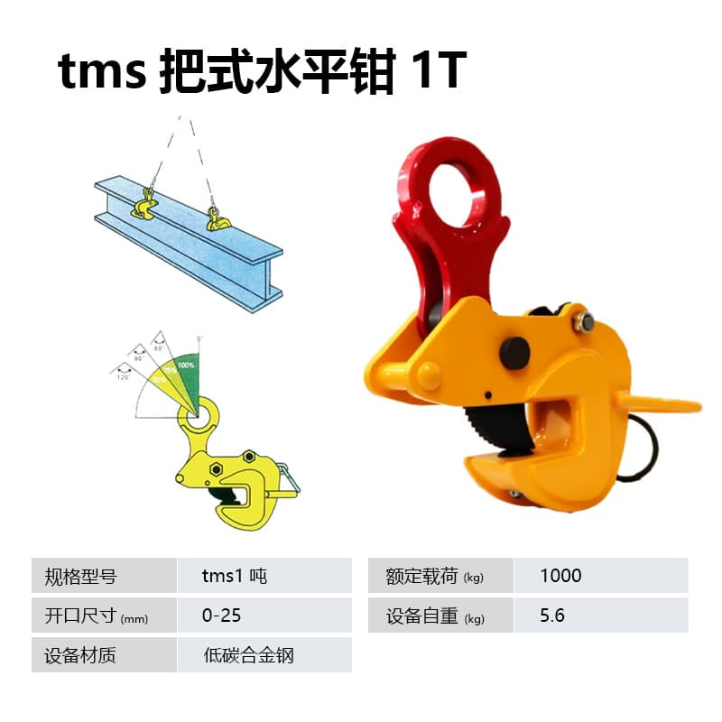 Steel Plate Lifting Clamp Forged Lifting Hook CDH Vertical Lifting Steel Plate Clamp PDB Single Plate Horizontal Lifting Steel Plate Clamp