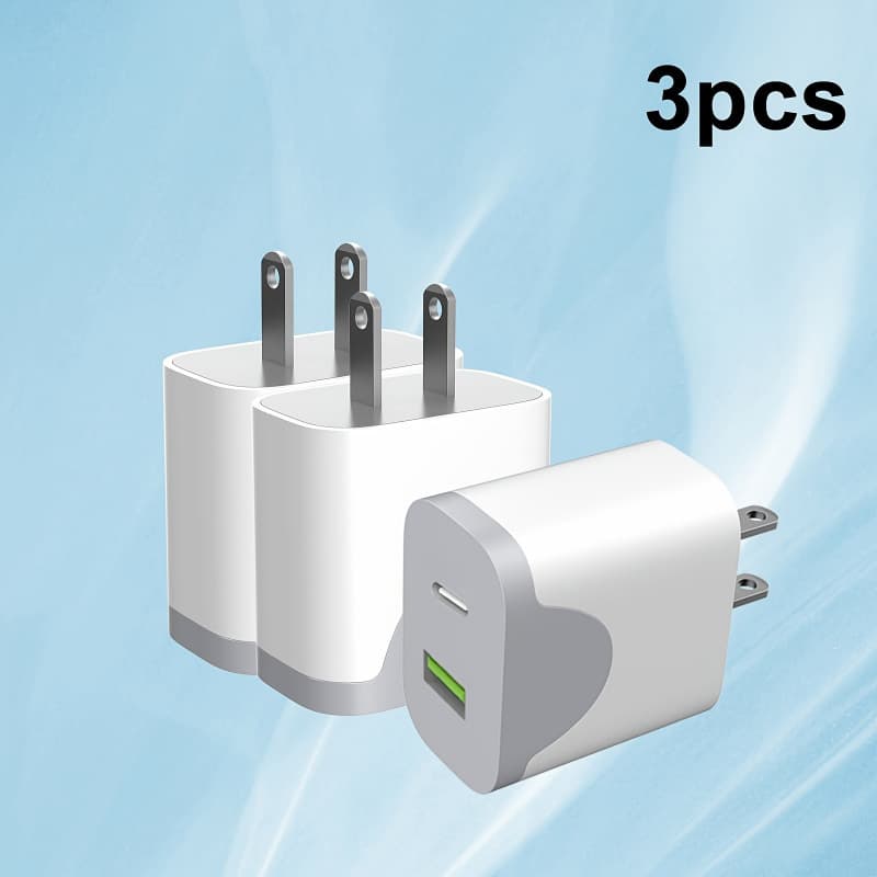 2026 New Cross-border Drop Shipping Fast Type-C USB-C Wall Charger Dock Dual Port Cross-border