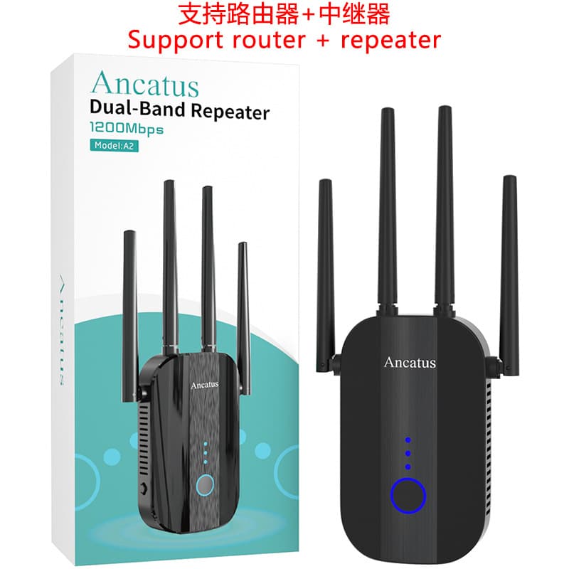 1200M Dual-Band Wireless WiFi Router Signal Amplifier Range Extender