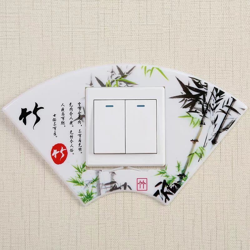 Switch Protectors Socket Decor Single/Double Light Waterproof Plastic Wall Stickers, Modern Minimalist Switch Shields