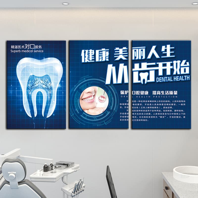 Dental Clinic Wall Decoration Poster Teeth Poster Background Wall Art Oral Cavity Hanging Picture Dentist Promotional Poster Chart