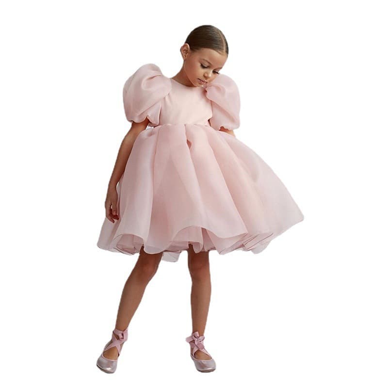 European and American Cross-border Hot-selling Toddler Princess Dress, Bubble Sleeve Birthday Outfit, Autumn Puffy Dress, Girls' Gown