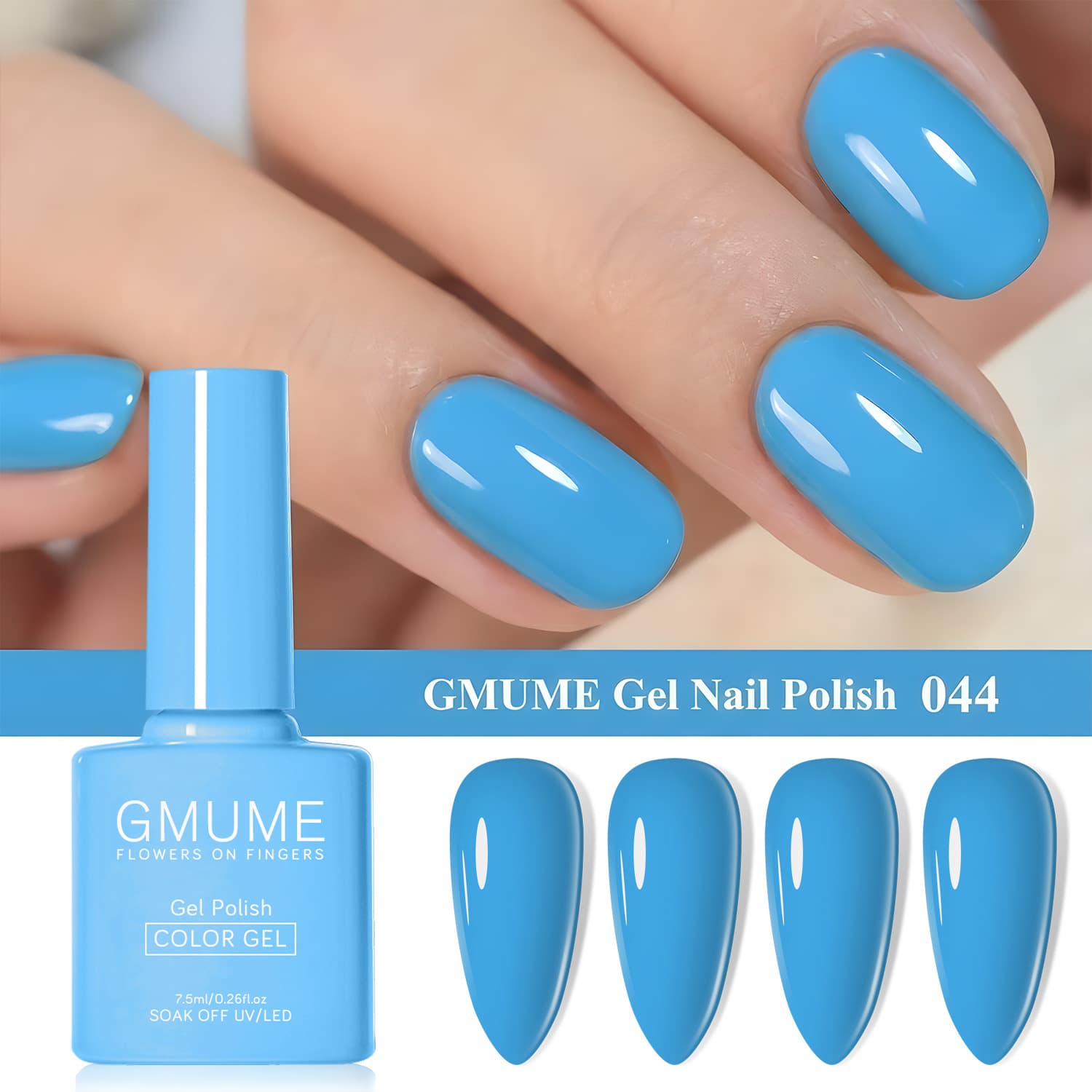 Cross-border Best-selling Exclusive Color Bottle Gel Polish, Sky Blue Baby Blue Premium Spring Best-selling Nail Polish for Nail Salons