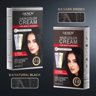 New Cross-Border Custom Dual-Pack Plant-Based Hair Color Cream Non-Irritating Non-Staining Scalp Unisex
