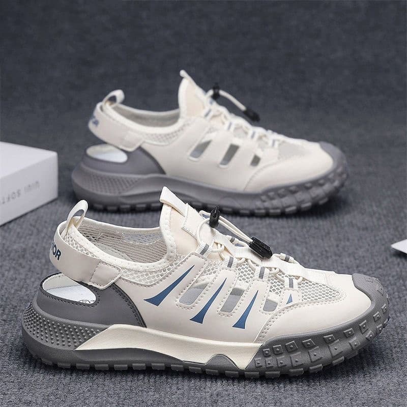 New Summer Men's Hole Shoes Breathable Beach Shoes Outdoor Anti-slip Wear-resistant Sports Casual Sandals