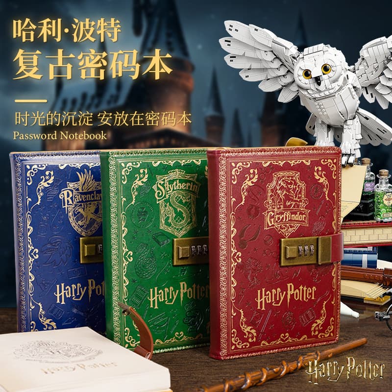 Harry Potter Four Houses Password Notebook Color Page A5 Notebook Children Student Cartoon Diary Four Houses