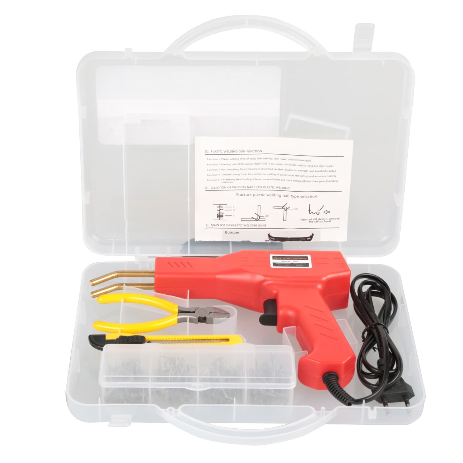 Plastic Part Fracture Repair Tool Car Bumper Repair Kit Hot Melt Welding Gun Crack Welding Machine Staple Welder