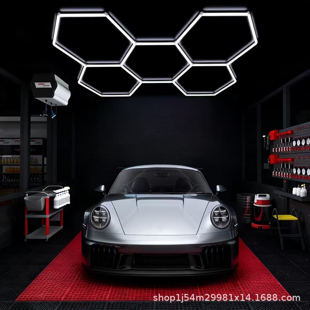 Honeycomb LED Light Hexagon Panel Waterproof for Gym Barber Shop Workstation Car Wash Shop Wholesale