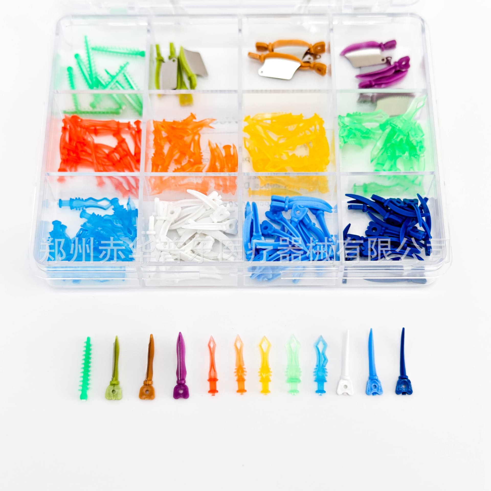 Dental Wedge Former Kit Self-Adaptive Wedge Curved Knife Diamond with Hole Interdental Wedge 185pcs/kit Export