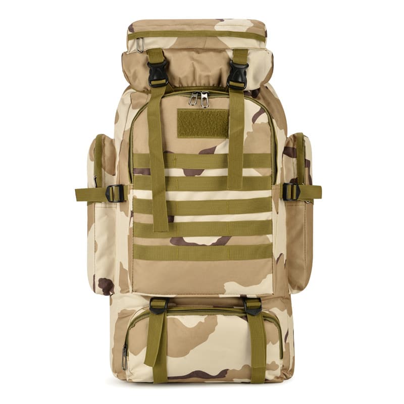Cross-border multi-functional waterproof backpack for hiking, outdoor camping, mountaineering, large capacity travel backpack, camouflage bag