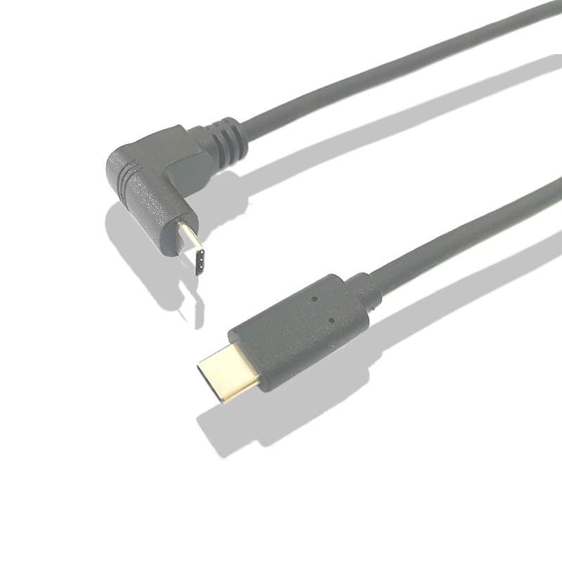 Customized Type-C 3.1 90-degree video cable, GEN2 10GB 60W dual-head Type-C single-cable screen mirroring.