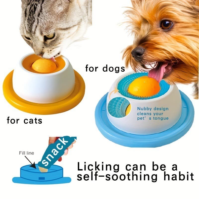 Dog and cat licking licking and leaking food toy educational interactive cleaning tongue coating sniffing pet yogurt slow feeder