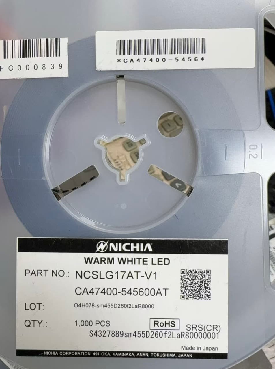 NCSLG17AT-V1 NICHIA High-Power LED Bead 2W 1717 Warm White 4500K