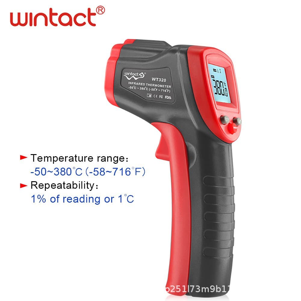 Huitianyi WT320 Infrared Thermometer Detector High Precision Industrial Thermometer Kitchen Handheld Oil Temperature Gun