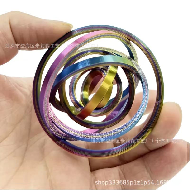 Cross-border 3D Printed Fidget Ring Toy for Adults Spinning Finger Ring Stress Relief Toy