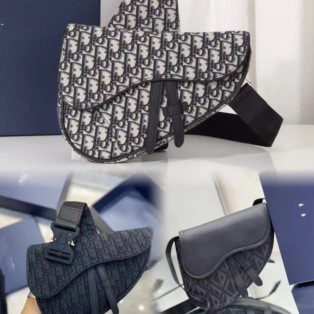 New Saddle Bag Men's Chest Bag Embroidered Canvas Shoulder Crossbody Bag Luxury Letter Print Crossbody Bag