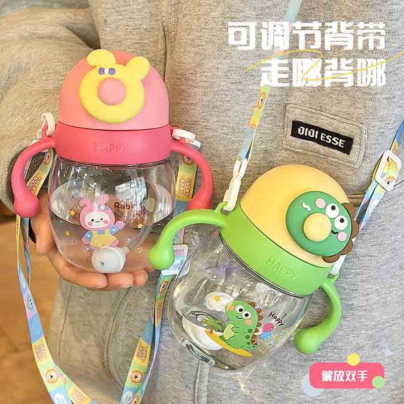 Baby anti-choking learning drinking cup, duckbill, milk bottle, straw cup with gravity ball, drinking cup, strap, kettle, home and outdoor