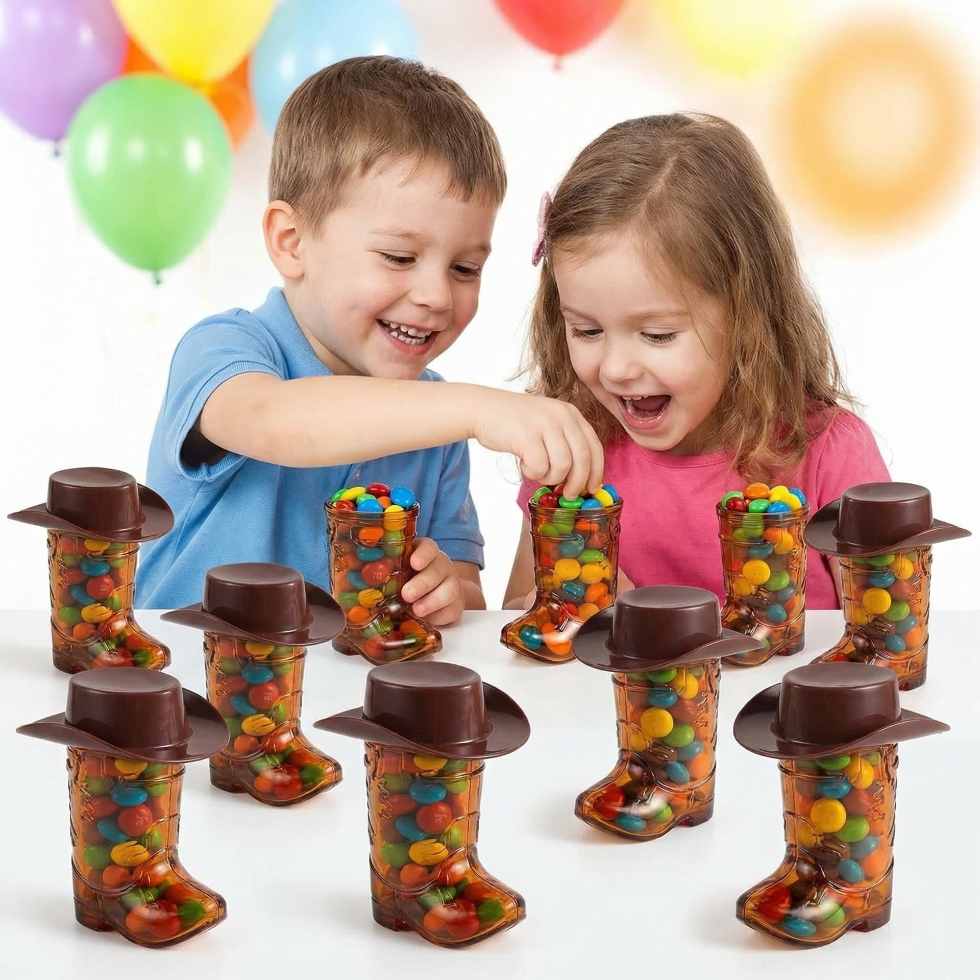 Cross-border Foreign Trade Popular Water Cup Children's Birthday 1OZ-1.5 OZ Party Colorful Cowboy Hat