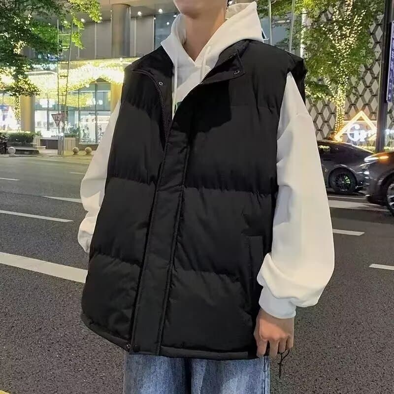 Hong Kong Style Ins Trendy Plus Size Vest for Men and Women Autumn Winter New Couple Outfit Loose Casual Warm Student Jacket