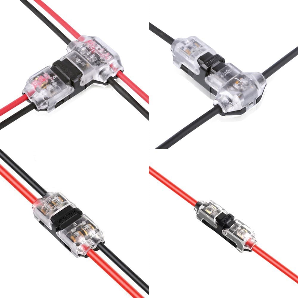 T-type straight-through H-type plug-in strip-free fast LED solder-free connector terminal block