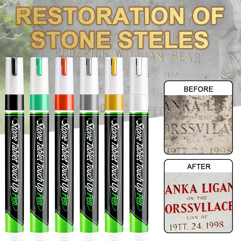 Tombstone pen, stone tablet pen, paint pen, 3mm inscription repair pen, metal pen, paint pen, waterproof and high temperature resistant marker pen